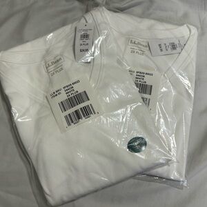 2 L.L. Bean Women’s White T-Shirt’s - 2XL